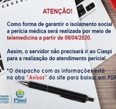 Começa hoje os atendimentos da Perícia Médica via Telemedicina